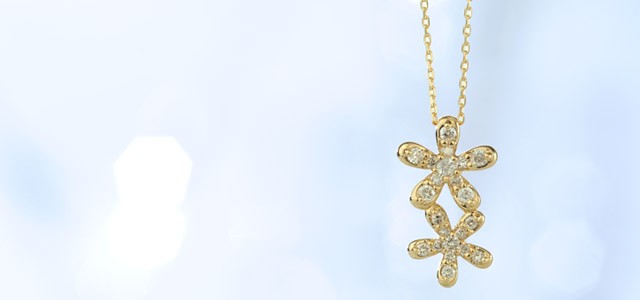 K18 diamond necklace K18　ダイヤモンド　ネックレス bouquet