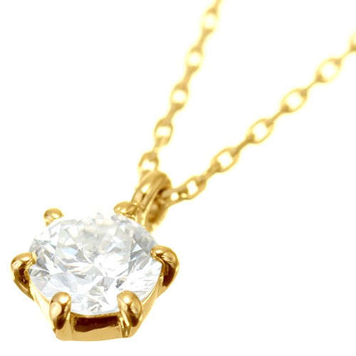 K18 diamond necklace float 0.2ct