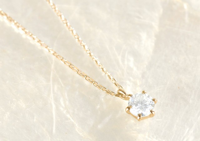 K18 diamond necklace float 0.2ct