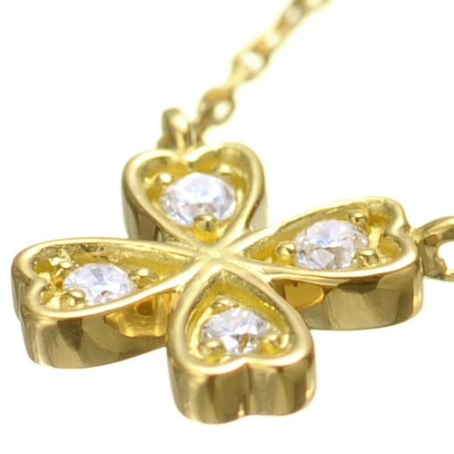 K18 diamond necklace K18 ダイヤモンド　ネックレス tender clover  