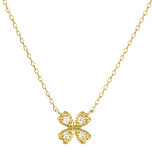 K18 diamond necklace K18 ダイヤモンド　ネックレス tender clover  
