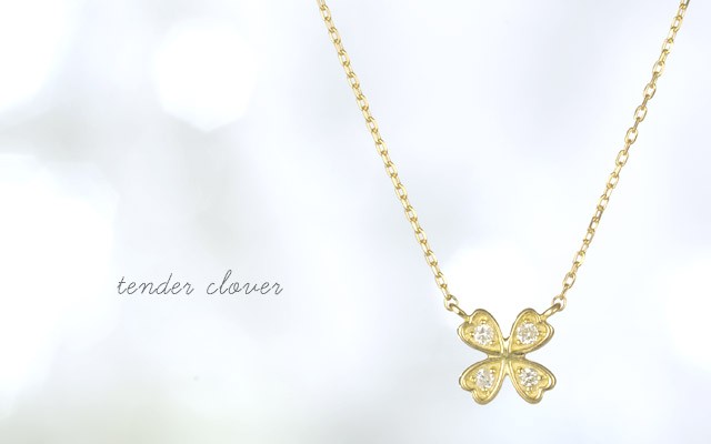 K18 diamond necklace K18 ダイヤモンド　ネックレス tender clover  