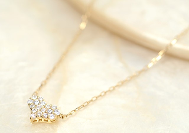 K18 diamond necklace K18 ダイヤモンド　ネックレス pave heart