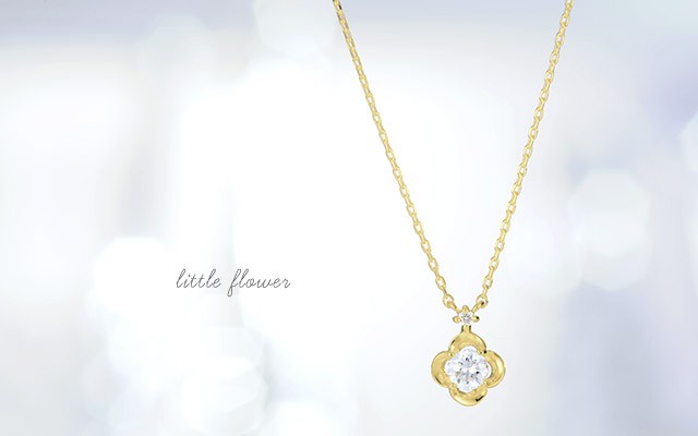 K18 diamond necklace K18 ダイヤモンド　ネックレス little flower