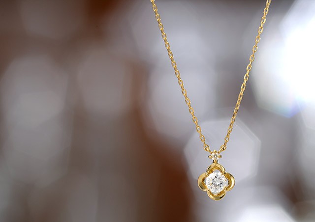 K18 diamond necklace K18 ダイヤモンド　ネックレス little flower