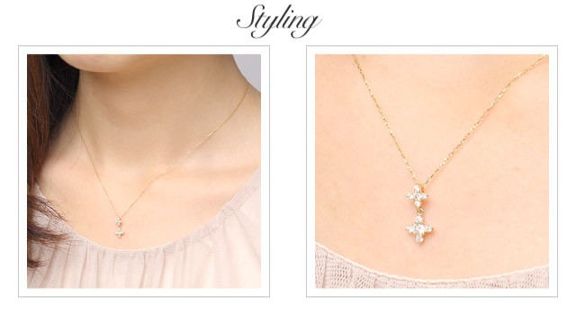 K18 diamond necklace K18 ダイヤモンド　ネックレス swing flower