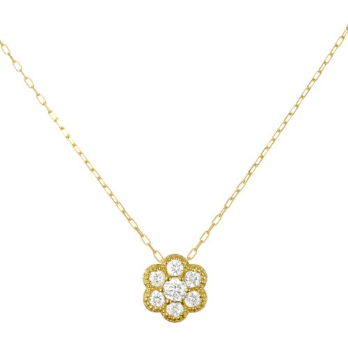 K18 diamond necklace K18 ダイヤモンド　ネックレス classical flower