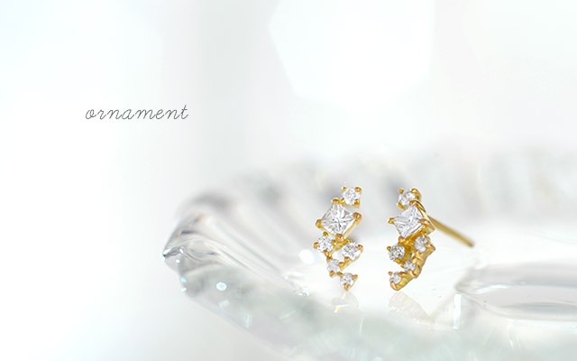 K18 diamond ring K18 ダイヤモンド ピアス ornament