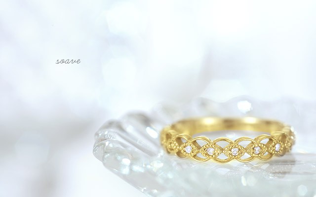 K18 diamond ring K18 ダイヤモンド リング soave