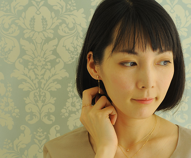 K18ダイヤモンドイヤリング follow