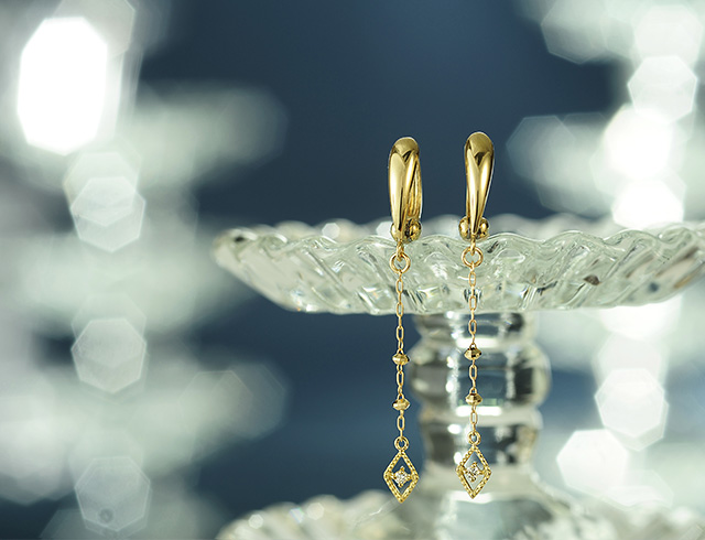 K18ダイヤモンドイヤリング follow