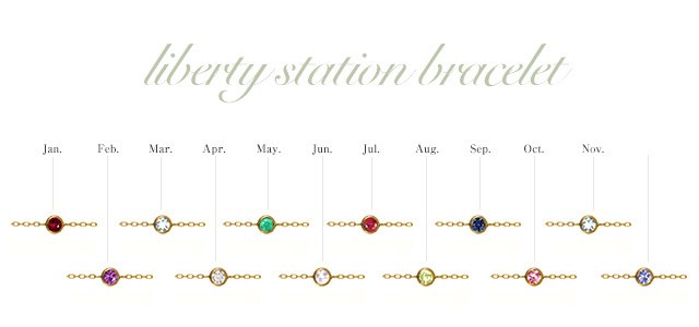 K18 birthstone bracelet K18誕生石 ブレスレット  liberty station