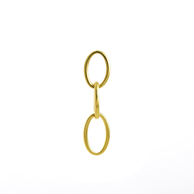 K18ピアス triplet oval