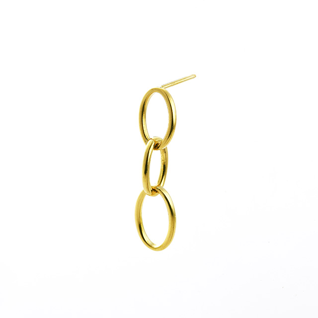 K18ピアス triplet oval