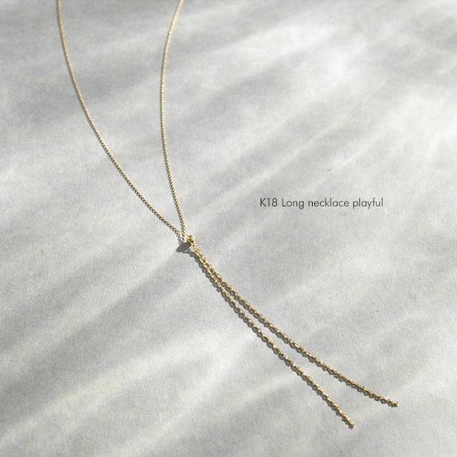 K18 Long necklace playful