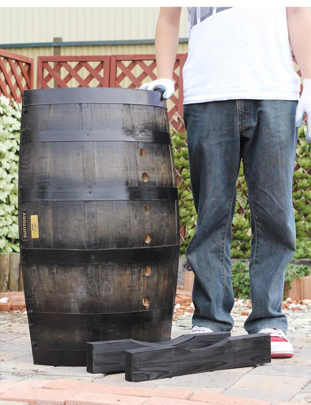 ウイスキー樽 大型プランター 舟型  プランター 大型 ウイスキー樽 木製 ヴィンテージ ガーデニング 業務用 おしゃれ 公園 花壇 オーク材 頑丈 丈夫 庭  