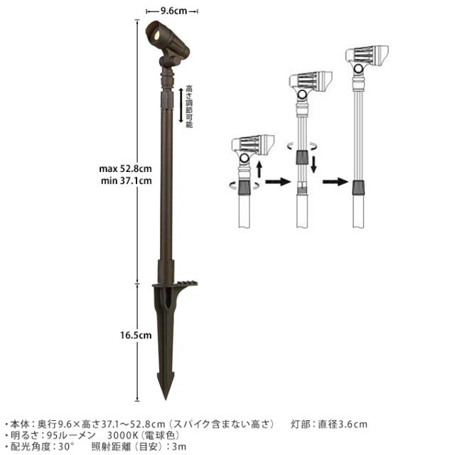 大人のガーデンライト スポットライト トールスタンド広角タイプ  屋外 ライト led 玄関 照明 光センサー おしゃれ コンセントタイプ 自宅 庭 通路 アプローチ 明るく 照らす 公園 足元 家庭 ガーデニング 埋め込み  
