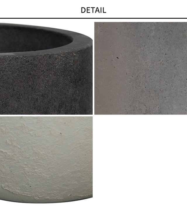 プランター 素朴な風合い デッカーボウル　直径38cm  プランターポット 植木鉢 大型 大鉢 軽量 シンプル ファイバー 丈夫 穴あり テラス バルコニー 公共施設 エントランス おしゃれ インテリア  