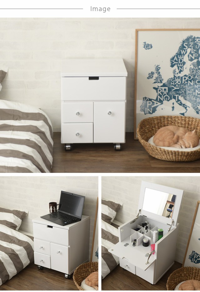 コスメワゴン　ドレッサー 同梱不可】 ドレッサー コスメボックス クリスタル ドレッサー コスメ