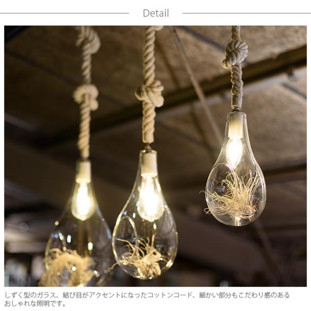 ボタニックハンギングライト S  ペンダントライト ハンギングライト テラリウム LEDライト LED オブジェライト インテリア 植物 グリーン おしゃれ  