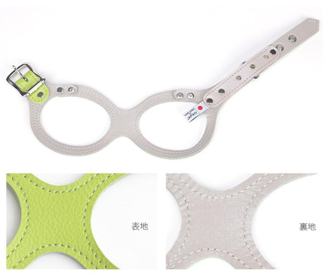 本革製 メガネハーネス SSサイズ 犬用品 お散歩 リード 首輪 カラー 本革製 小型犬 パピー 幼犬 仔犬