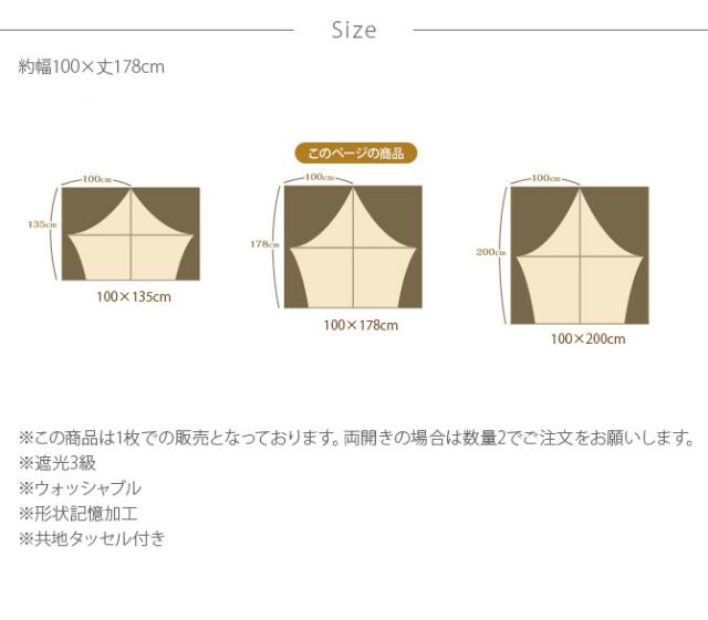 DESIGN LIFE デザインライフ カーテン レヒティア LEHITIA 1枚入り 100×178cm  カーテン 遮光 北欧 おしゃれ 幅100 丈178 ウォッシャブル 日本製 ボタニカル 形状記憶  