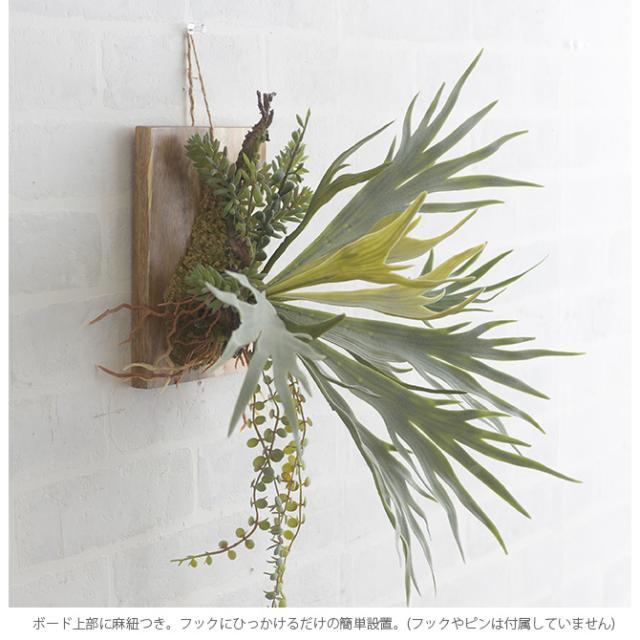 Brown. ブラウン フェイクグリーン ビカクシダ ウォールハンギング アカシア 20  フェイクグリーン 壁掛け ハンギング おしゃれ 壁 グリーン インテリア 造花 植物 ペット  