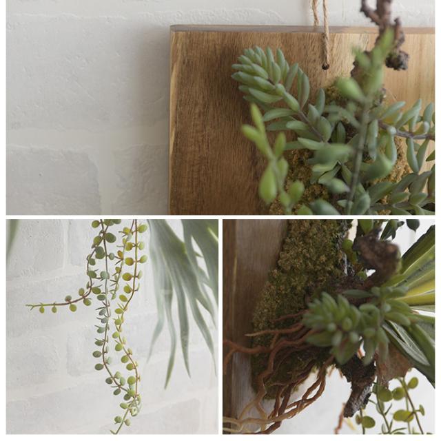 Brown. ブラウン フェイクグリーン ビカクシダ ウォールハンギング アカシア 20  フェイクグリーン 壁掛け ハンギング おしゃれ 壁 グリーン インテリア 造花 植物 ペット  