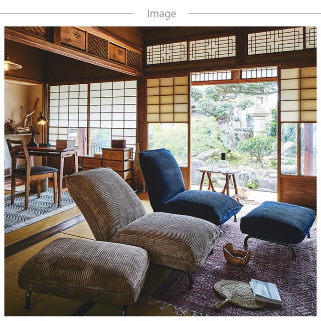 コーデュロイフロアローソファ 1人掛け 