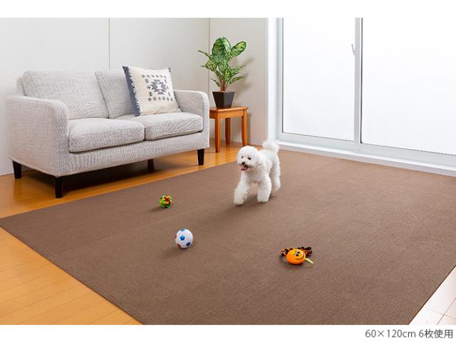SANKO(サンコー) ペット用床保護マット 60×120cm 犬 猫 ペット用 マット 撥水加工 おくだけ吸着 フロアマット 傷防止 汚れ防止 ずれない