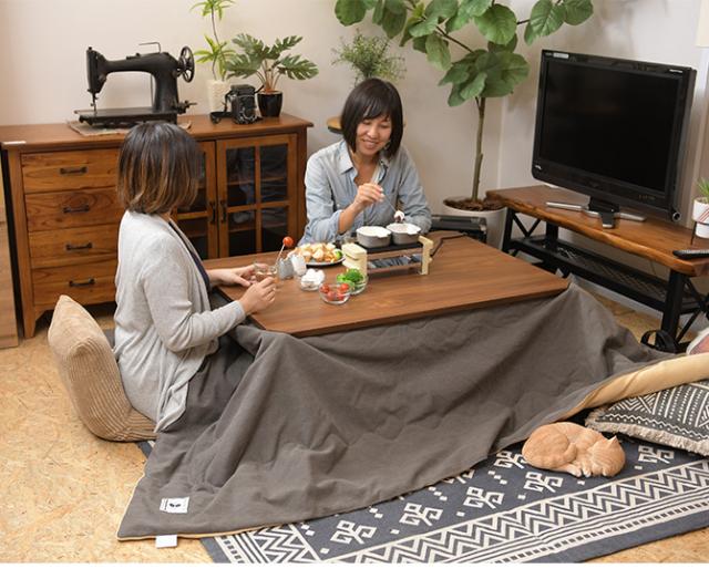 ウォルナット 長方形こたつテーブル 幅105cm  こたつ コタツ 炬燵 こたつテーブル ローテーブル 木目 ブラウン 男前 長方形  