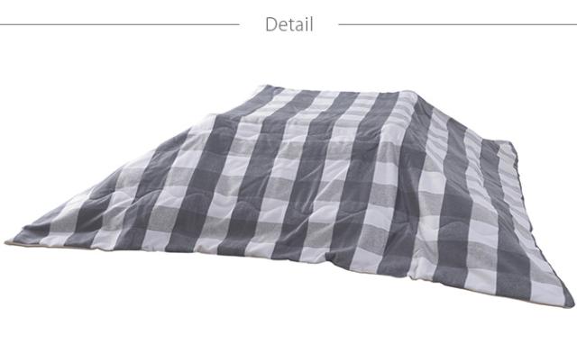 ギンガムチェック 薄掛けこたつ布団 正方形 幅190cm  こたつ布団 コタツ布団 正方形 男前 メンズライク チェック ギンガムチェック ナチュラル グレー ブルー  