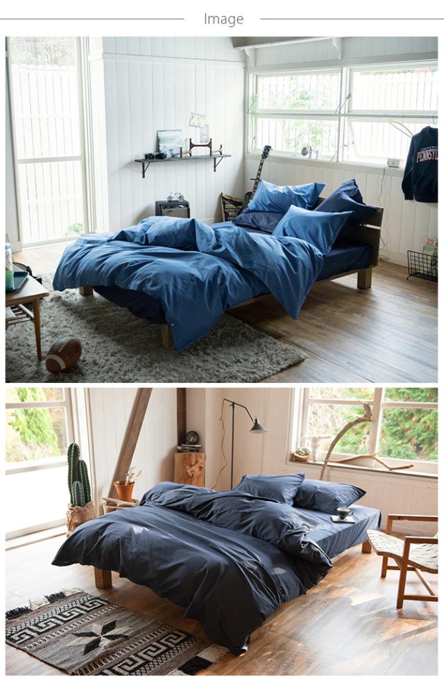 Fab the Home ファブザホーム ピローケース M ライトデニム  ピロケース 枕カバー おしゃれ デニム 綿100 シングル まくら ピローケース コットン 無地  