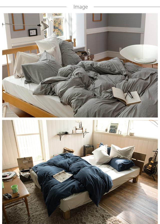 Fab the Home ファブザホーム ピローケース L プレインニット  ピロケース 枕カバー 無地 綿100 ダブル おしゃれ ピローケース まくら コットン シンプル  