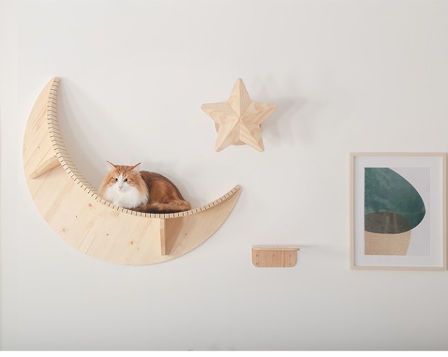 MYZOO マイズー Twinkle Star キャットステップ 爪とぎ 猫 キャットステップ キャットウォーク 壁付け 壁掛け 爪とぎ 星 シンプル MY ZOO 北欧