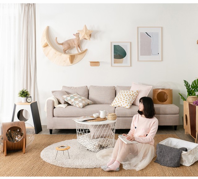 MYZOO マイズー Twinkle Star キャットステップ 爪とぎ 猫 キャットステップ キャットウォーク 壁付け 壁掛け 爪とぎ 星 シンプル MY ZOO 北欧