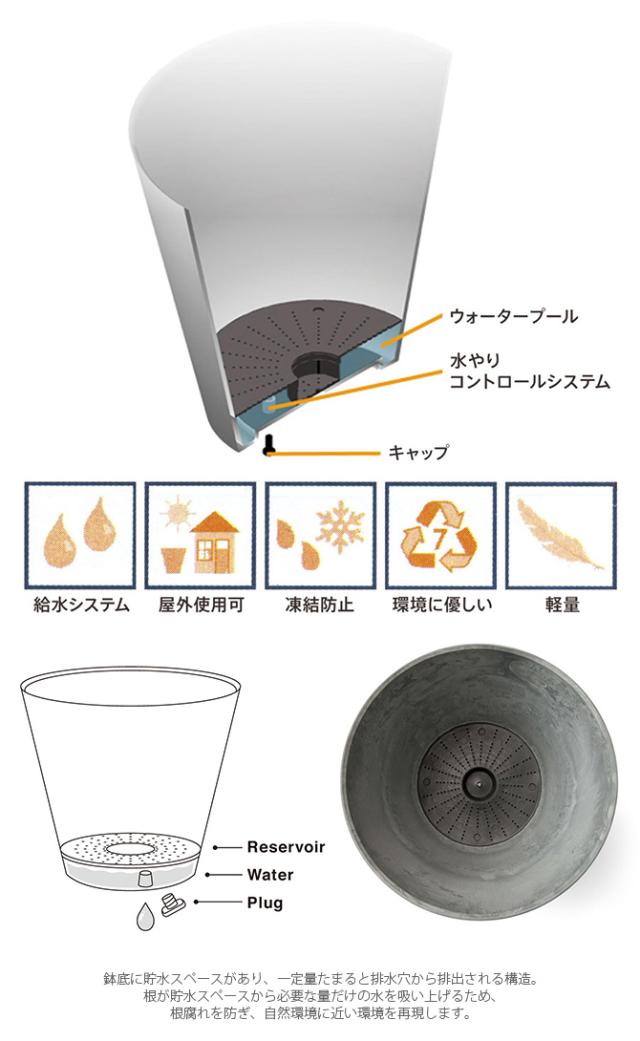 amabro アマブロ ART STONE アート ストーン L  鉢 ポット プランター おしゃれ 穴付き マット シンプル インテリア 10号 11号  