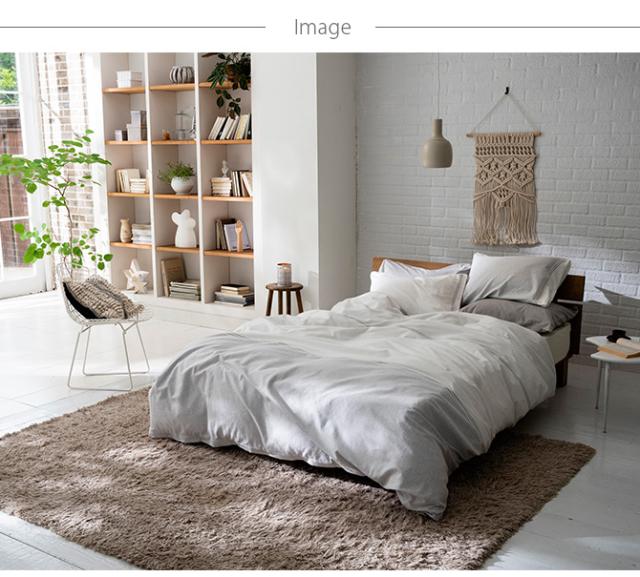 Fab the Home ファブザホーム レヴィ ピローケース M  ピロケース 枕カバー おしゃれ モノトーン グレー 綿100 起毛 秋冬 ボーダー 柄  