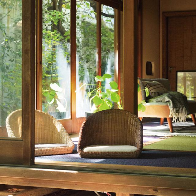 ラタン フロアチェア 