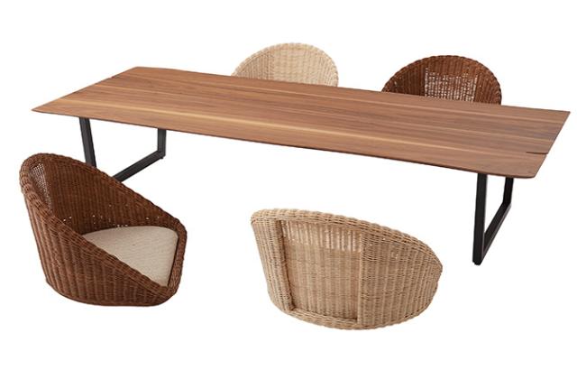 ラタン フロアチェア 