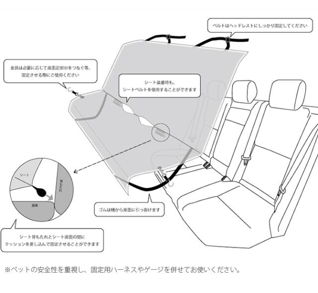 egr アニマル ベーシック ウォータープルーフ シートカバー 犬用 ドライブ カー用品 シート 防水 PVC キャンバス地