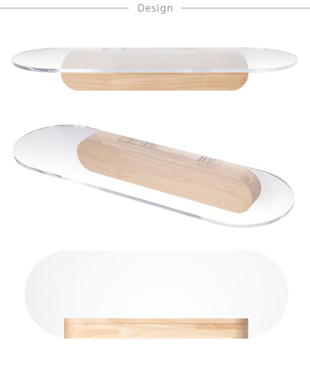 MYZOO マイズー OBLONG 透明キャットステップ 60cm 猫用 キャットステップ キャットウォーク 壁付け 壁掛け クリア アクリル 猫用家具 キャットタワー 北欧