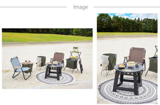 クラフターテーブル サークル  アウトドアテーブル ローテーブル 折りたたみ おしゃれ 円形 アウトドア キャンプ サイドテーブル ピクニック 円卓  