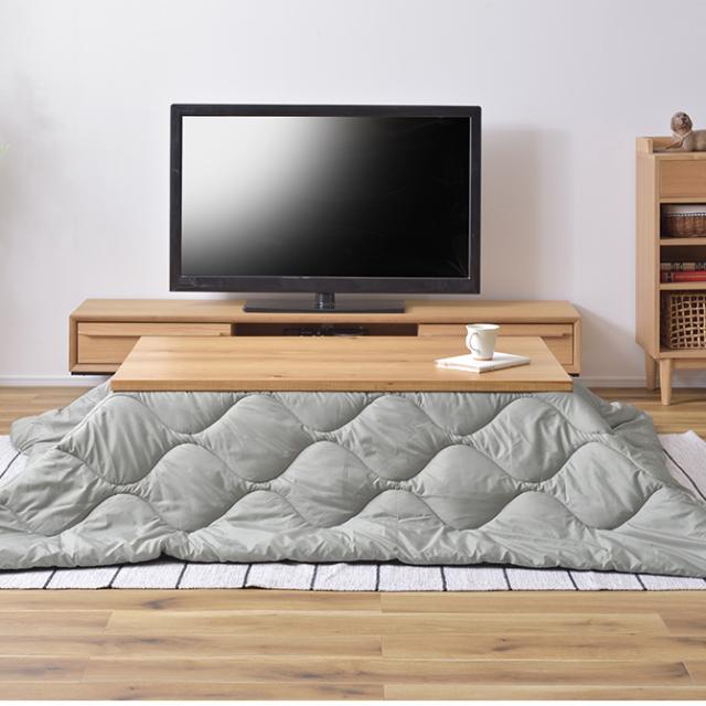 薄掛けこたつ布団 長方形 撥水キルティング リバーシブル 