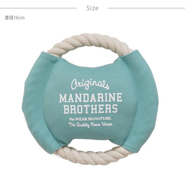 MANDARINE BROTHERS マンダリンブラザーズ ROPE DISC TOY ロープディスクトイ  犬用おもちゃ 犬のおもちゃ ロープ 紐 ドッグトイ カラフル 引っ張り合い おしゃれ 可愛い 音が鳴る  