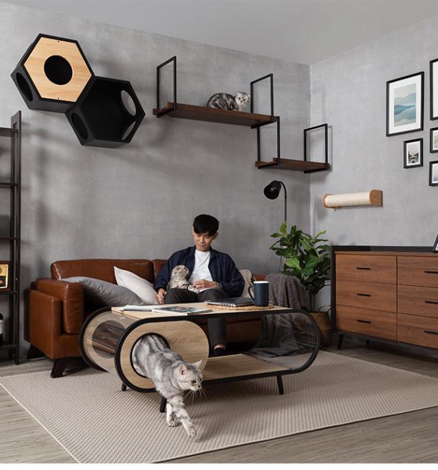 MYZOO マイズー AVENUE 100cm  猫用 猫 キャットステップ キャットウォーク 壁付け 天井付け キャット ステップ ウォーク 北欧  