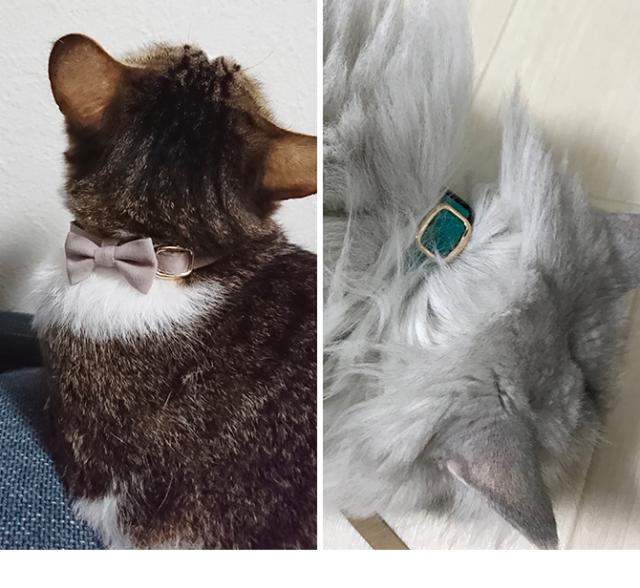 uminecco ウミネッコ セーフティ猫首輪 リボン  猫用 猫 首輪 猫首輪 カラー リボン 可愛い シンプル 上品 無地  