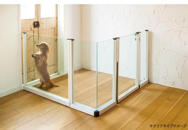 セーフテリア 900フラット クリアタイプ 幅90cm×高さ60cm  犬用 ドッグ サークル フェンス ドッグサークル 組み合わせ パーツ 透明 屋内　屋外 おしゃれ  