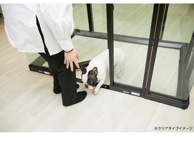 セーフテリア 900フラット クリアタイプ 幅90cm×高さ60cm  犬用 ドッグ サークル フェンス ドッグサークル 組み合わせ パーツ 透明 屋内　屋外 おしゃれ  