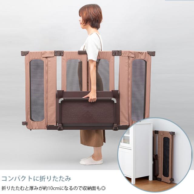 PET SELECT ペットセレクト ペットおくだけとおせんぼ ウォークスルー L  犬 ゲート フェンス メッシュ 便利 置くだけ 簡単設置 開けやすい  